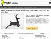 Tablet Screenshot of analyticstrainings.com